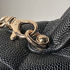 CHANEL 25S VANITY BAG 20 IN BLACK CAVIAR LEATHER