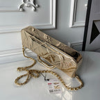 CHANEL 25S FLAP BAG 29 IN METALLIC GOLD CALFSKIN