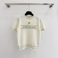 DIOR 25S SHORT-SLEEVE CREW NECK SWEATER 467