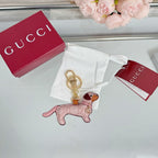 Gucci Dog-shaped Light Pink Bag Charm