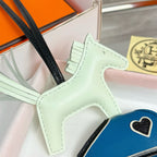 HM Rodeo Robeo Heart PM Charm White mix Blue Lambskin