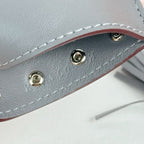 HM Rodeo Robeo Coeur Pony Bag Charm With Silver-tone Studs Gray Lambskin