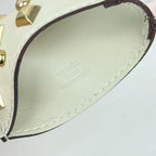 HM Rodeo Robeo Coeur Pony Bag Charm With Gold-tone Studs Cream Lambskin