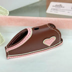 HM Rodeo Robeo Heart PM Charm White mix Chocolate Lambskin