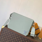 LV Takeoff Messenger 28cm Asphalt Gray Cowhide