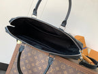 LV N48260 Porte-Documents Jour Briefcase Black Damier Ebene Canvas
