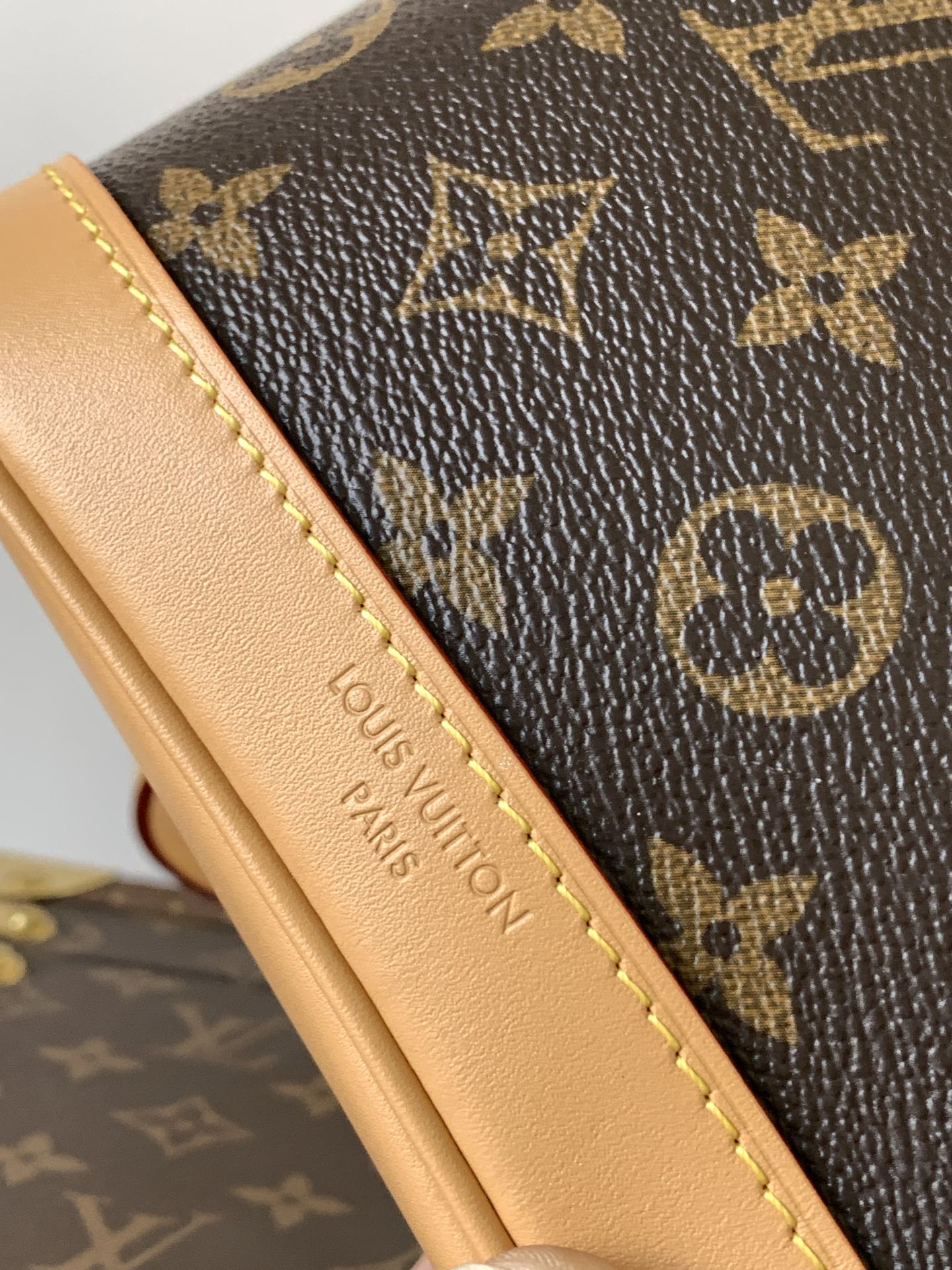 LV Soho Mini Backpack 17cm Brown Beige Monogram Canvas & Cowhide