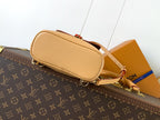 LV Soho Mini Backpack 17cm Brown Beige Monogram Canvas & Cowhide