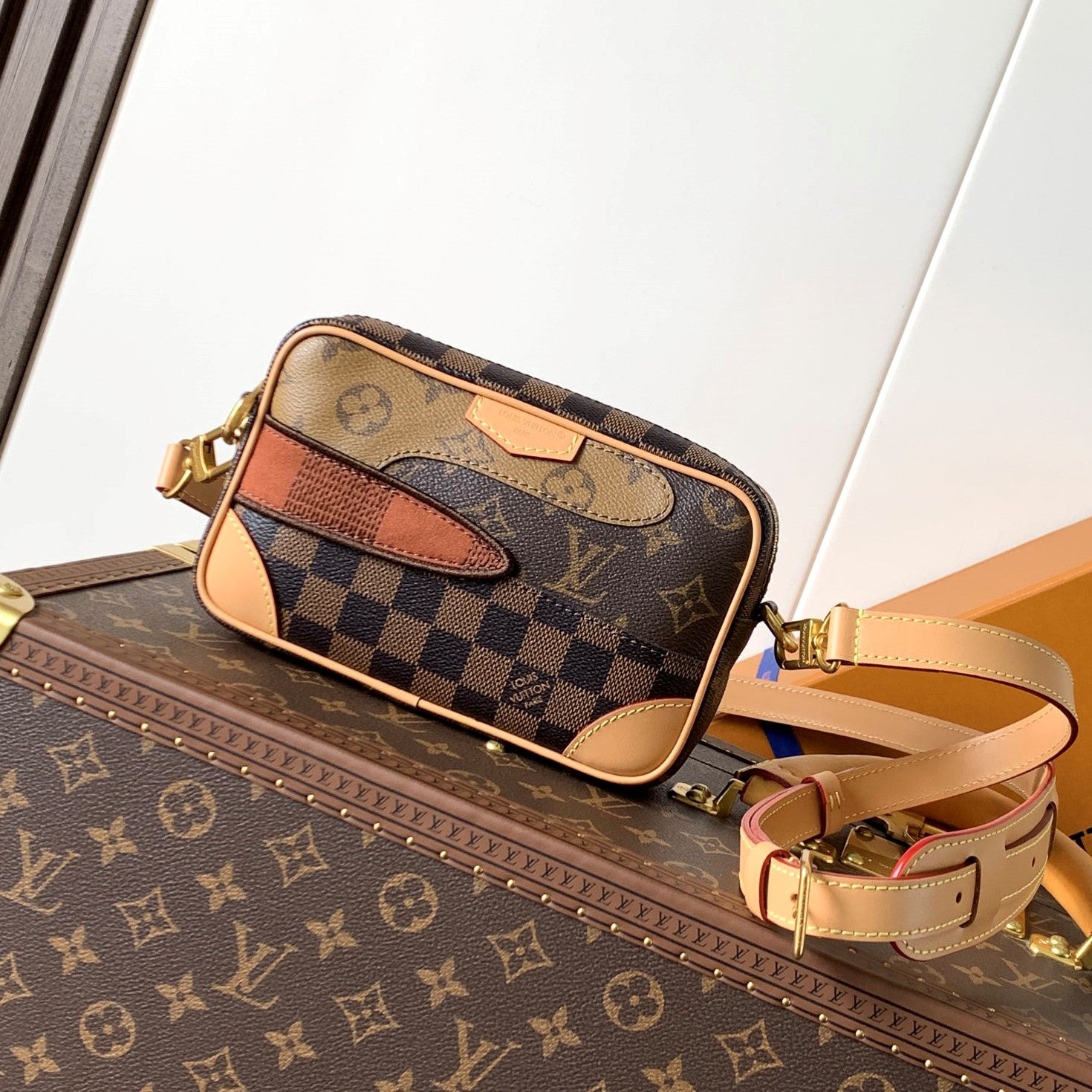 LV Trocadéro Bag Brown Boro Monogram Landscape canvas & Cowhide