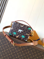 LV Nil Messenger Bag 25cm Brown Animal Printed Monogram Canvas