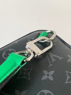 LV Mini Avenue Slingbag PM 12cm Black Bamboo Green Monogram Eclipse Canvas