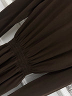 MIU POLO DRESS DARK BROWN 274604