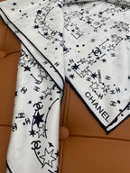 CHANEL 25S SCARF 90 IN SILK 704602