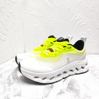 CLOUDTILT 2.0 SNEAKER NEON YELLOW MIX PALE GRAY CALFSKIN AND BREATHABLE MESH