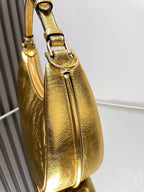 FENDIGRAPHY MEDIUM 29 IN GOLD METALLIC SMOOTH LAMBSKIN GOLD HARDWARE