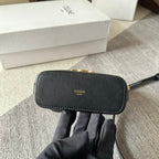 BUCKET MINI 13.5 TRIOMPHE BLACK IN SMOOTH CALFSKIN