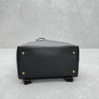 The Row 2025 Spring Backpack 38cm Black Leather Fabric