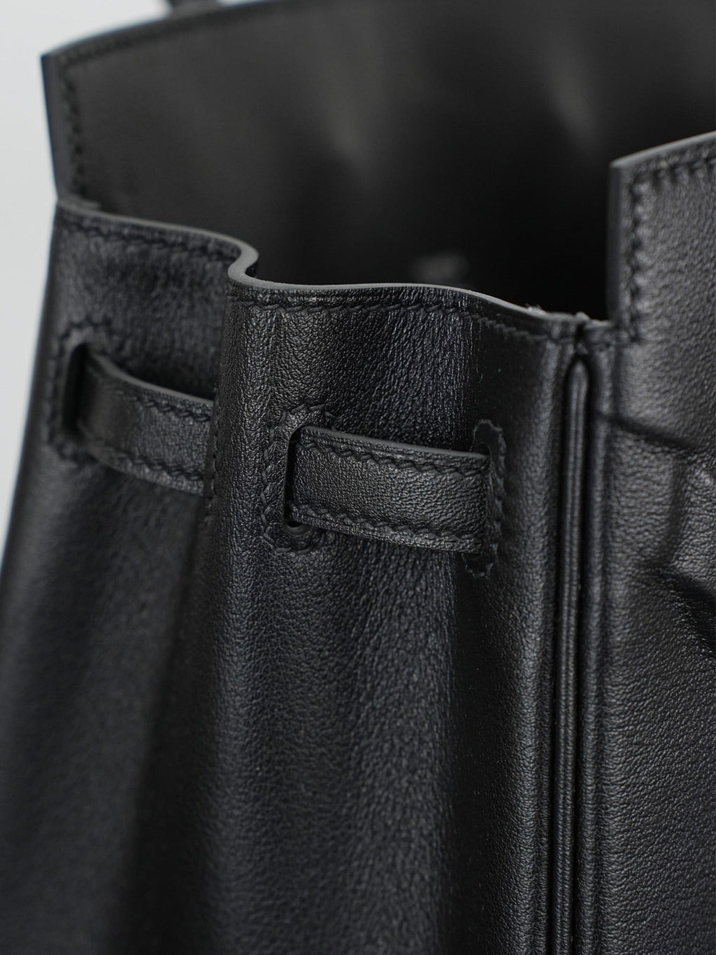 HM Birkin Shadow 25cm Black Leather 284509