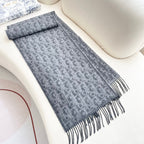 SCARF 180 CM IN MO GRAY CASHMERE AND WOOL 405471