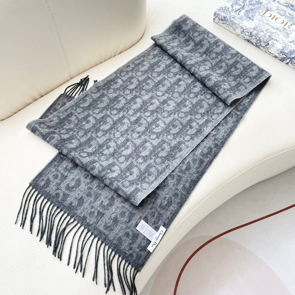 SCARF 180 CM IN MO GRAY CASHMERE AND WOOL 405471