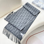 SCARF 180 CM IN MO GRAY CASHMERE AND WOOL 405471