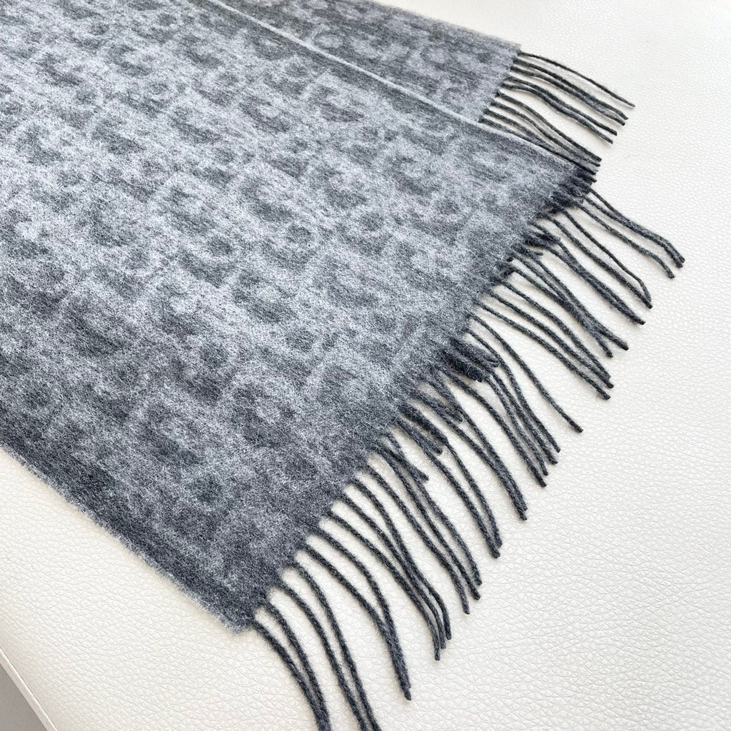 SCARF 180 CM IN MO GRAY CASHMERE AND WOOL 405471