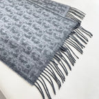 SCARF 180 CM IN MO GRAY CASHMERE AND WOOL 405471