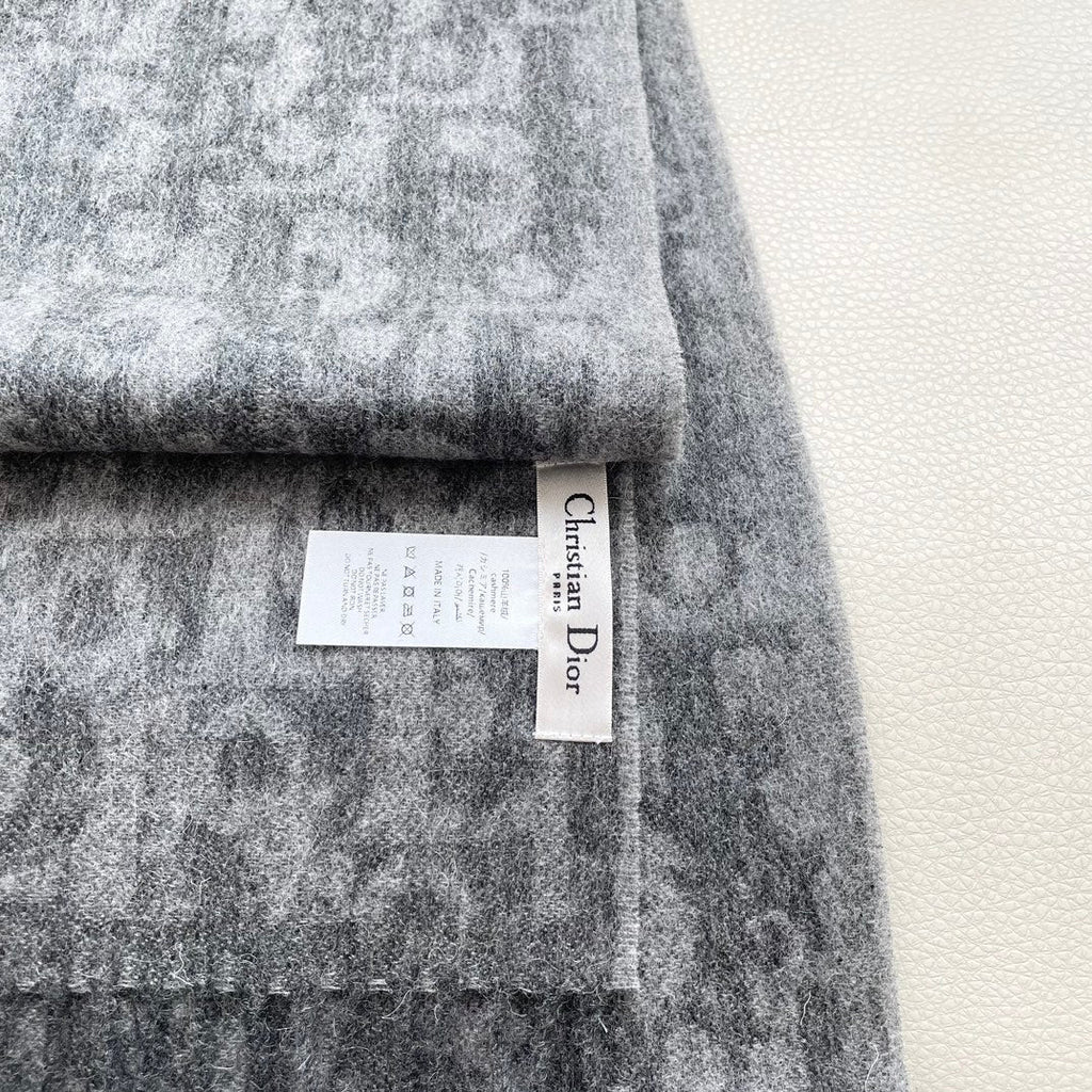 SCARF 180 CM IN MO GRAY CASHMERE AND WOOL 405471