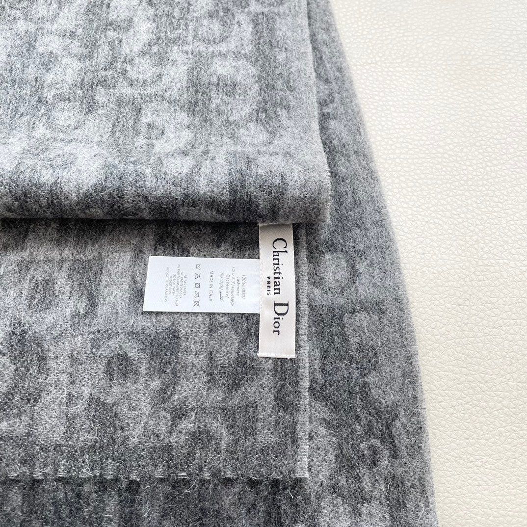 SCARF 180 CM IN MO GRAY CASHMERE AND WOOL 405471