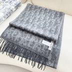 SCARF 180 CM IN MO GRAY CASHMERE AND WOOL 405471