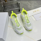 CD CHORONO SNEAKER IN WHITE AND LIGHT GREEN MESH