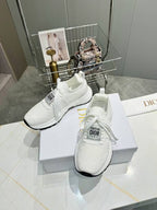 CD RUN SNEAKER IN WHITE MESH FABRIC TWO-TONE SOLE