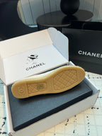 ESPADRILLES LOAFERS IN BLACK MIX WHITE LAMBSKIN