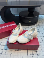 VIV' RUN BALLERINAS IN WHITE FABRIC