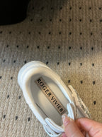 VIV' SKATE SNEAKERS IN WHITE SMOOTH CALFSKIN CRYSTAL BUCKLE