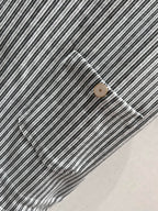 CC 25 Striped Suspender Skirt Gray White Cotton