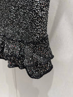 CC 25 Rhinestones Tank Top Black Polyamide
