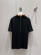 Loewe 25 Floral Neck Halter T-shirt Black Cotton 218253