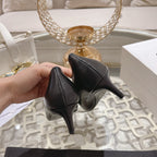 HIGH-HEELS 5 CM IN BLACK CALFSKIN