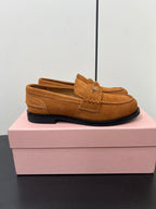 PENNY LOAFERS IN BRONZE BROWN SUEDE