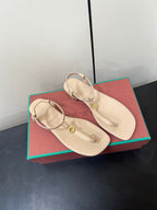 LP MINDIL SANDAL IN BEIGE LAMBSKIN