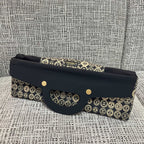 CHANEL 25S SHOPPING BAG 46 CM IN BLACK MIX BEIGE CANVAS PRINTED LOGO