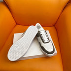 TRAINER LOW LACE-UP SNEAKER IN CALFSKIN OPTIC WHITE GRAY