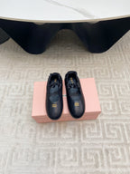 MARY JANE FLATS IN BLACK SMOOTH LAMBSKIN