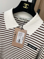 MIUMIU LONG-SLEEVE KNIT POLO STYLE 265