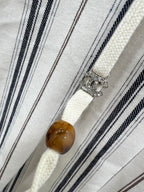 CHANEL STRIPED LINEN WIDE-LEG PANTS 275056