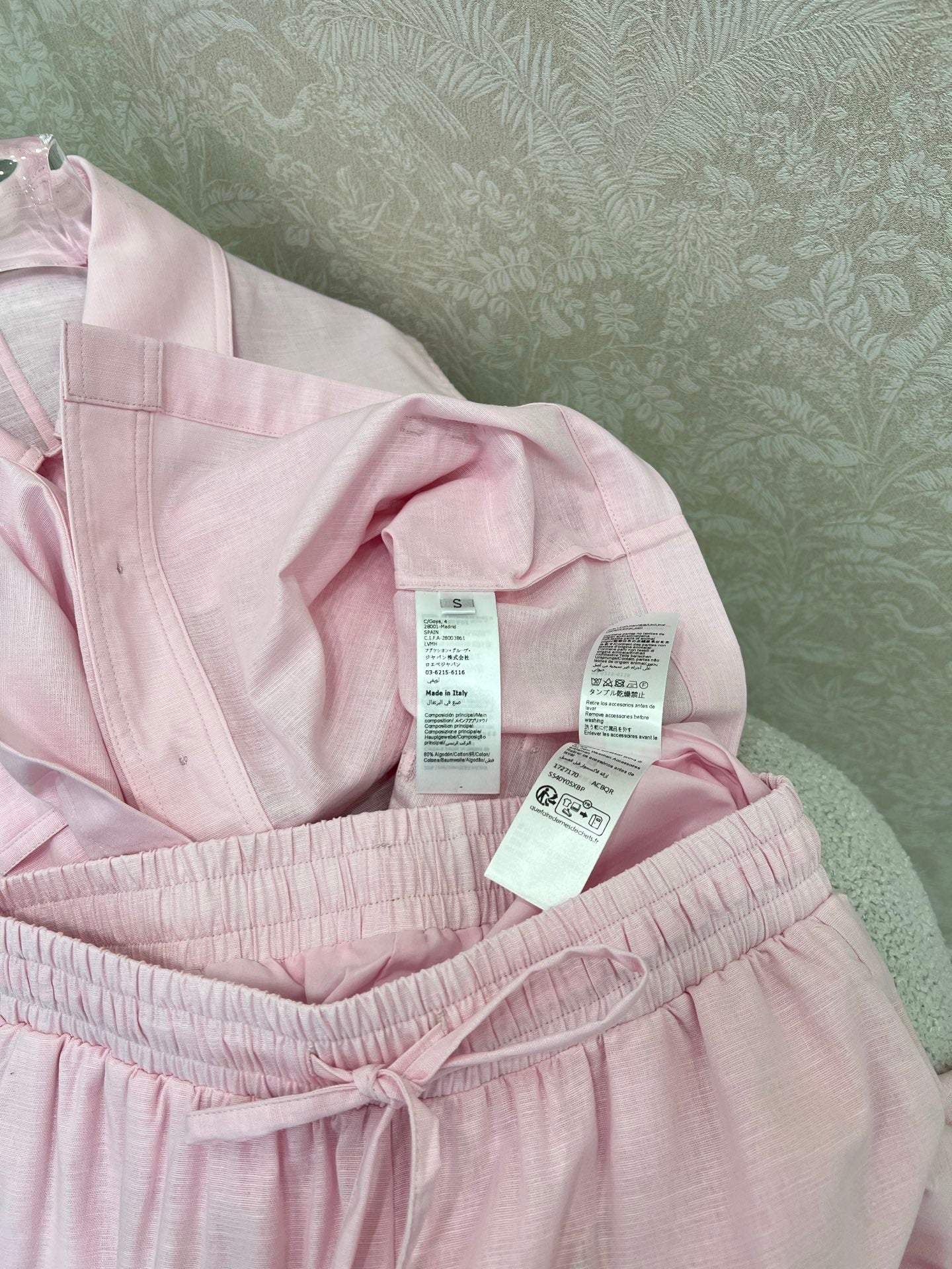LINEN 25S BLAZER TRORS SET 265616