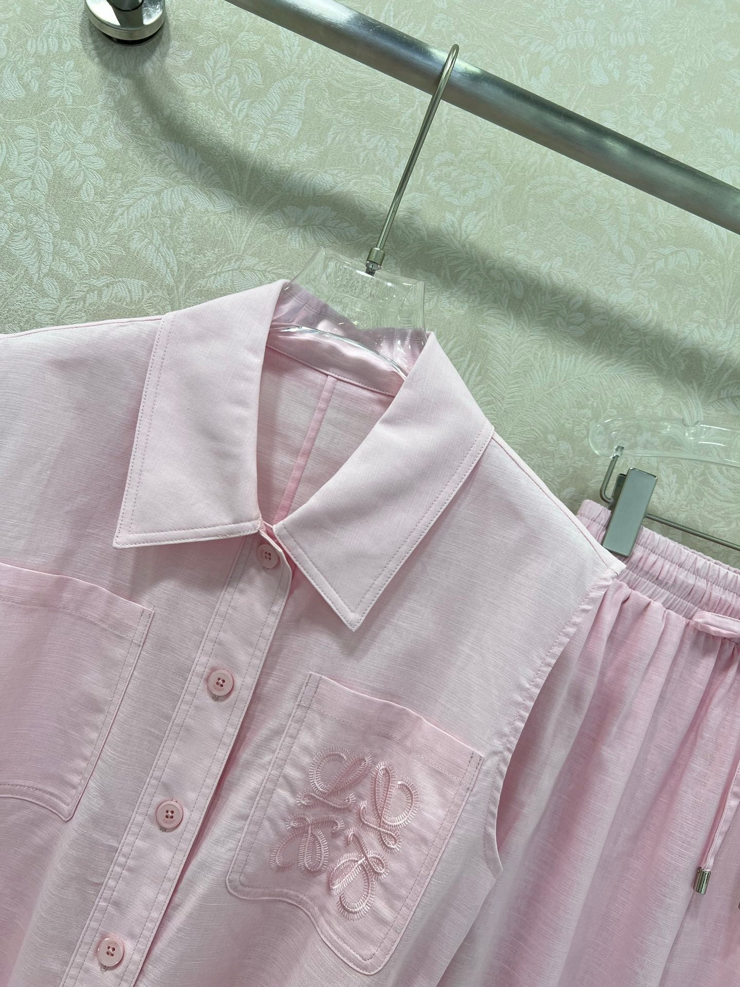 LINEN 25S BLAZER TRORS SET 265616