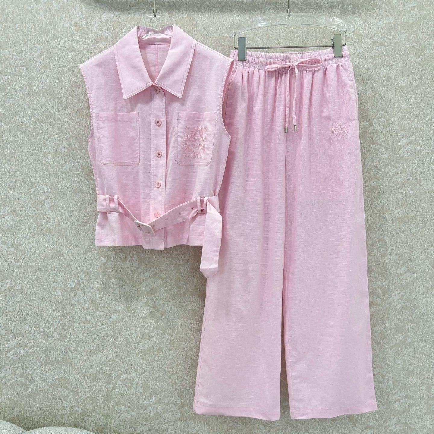 LINEN 25S BLAZER TRORS SET 265616