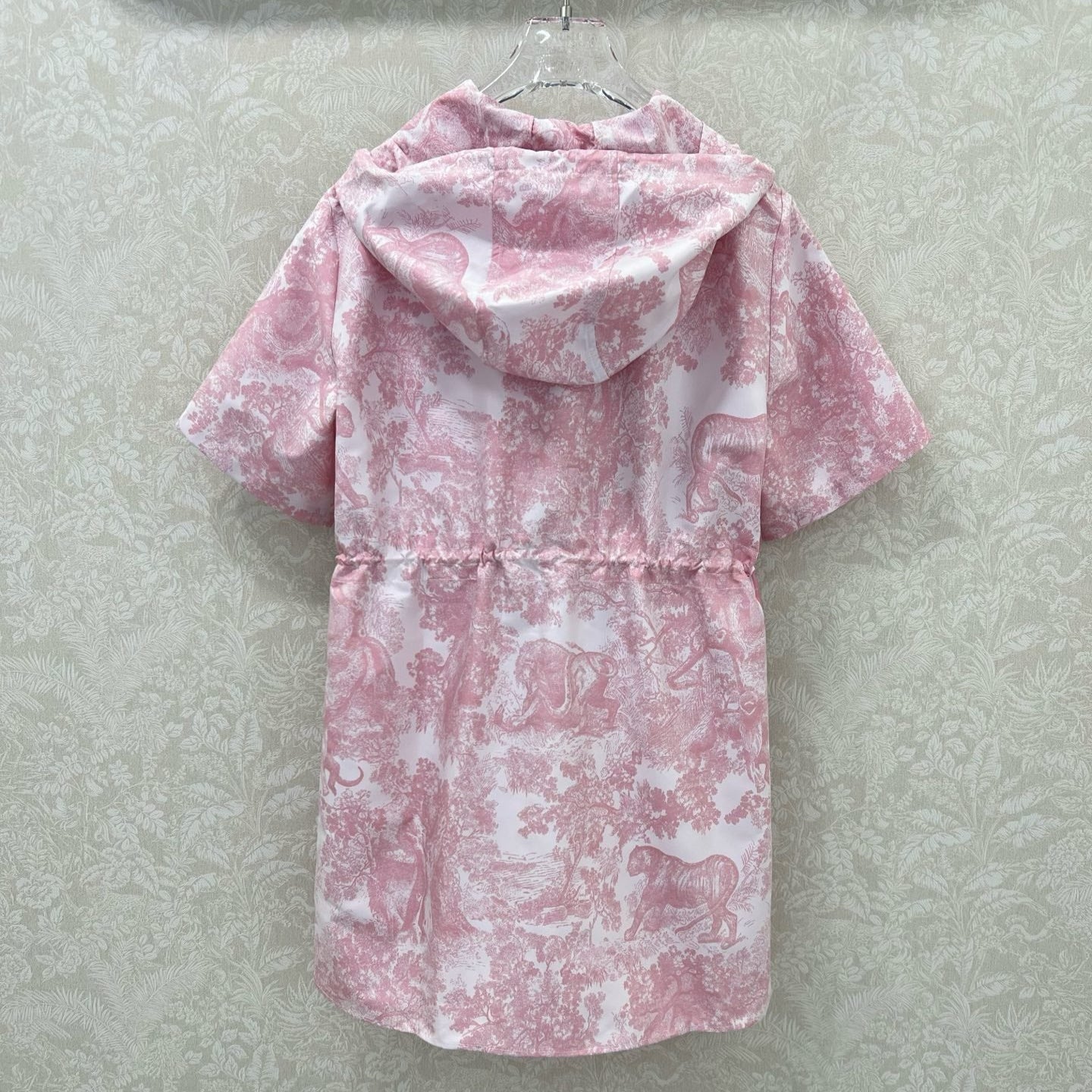 DIOR HOODED HALF-ZIP PRINTED DRESS 275178